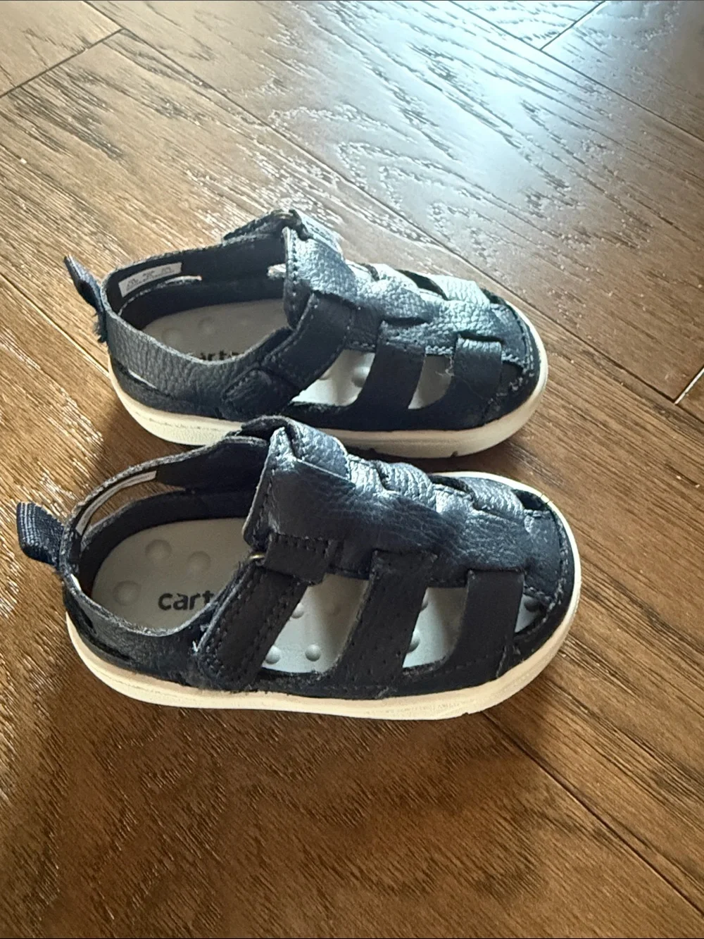 Carter's Navy & White Toddler Fisherman Sandals